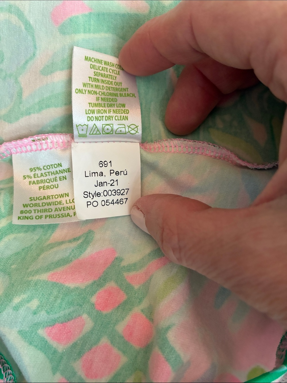 Lilly Pulitzer Aleah Pink, Green and Blue Boatneck Long Sleeve Top Size Medium - Picture 8 of 9